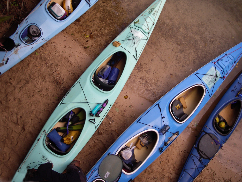 Kayaks from above