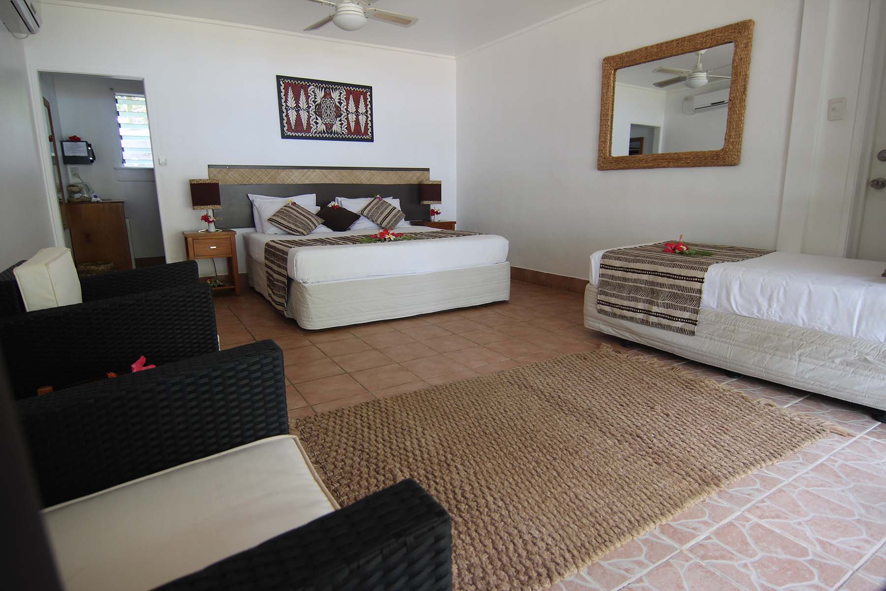 The Tongan beach front room